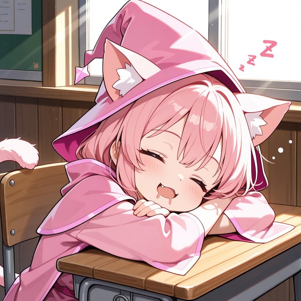 そこのねこぉー！！受講中に寝るとは何事かぁぁぁ～っ！！💢