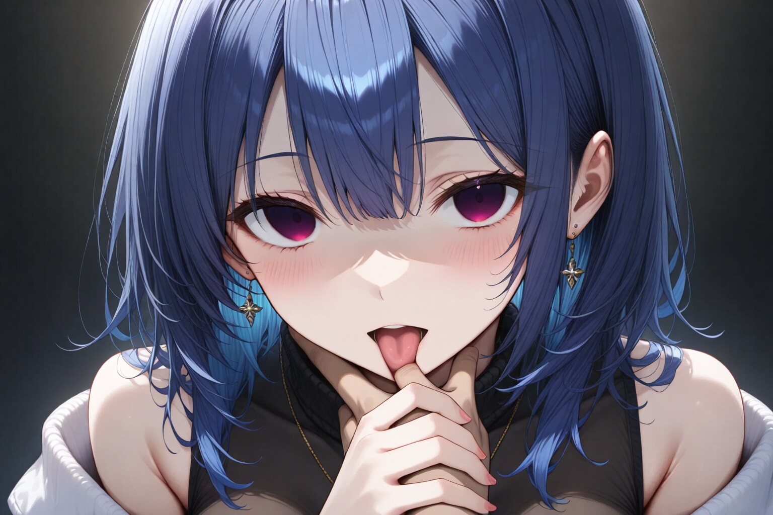 手を舐めてくる女の子