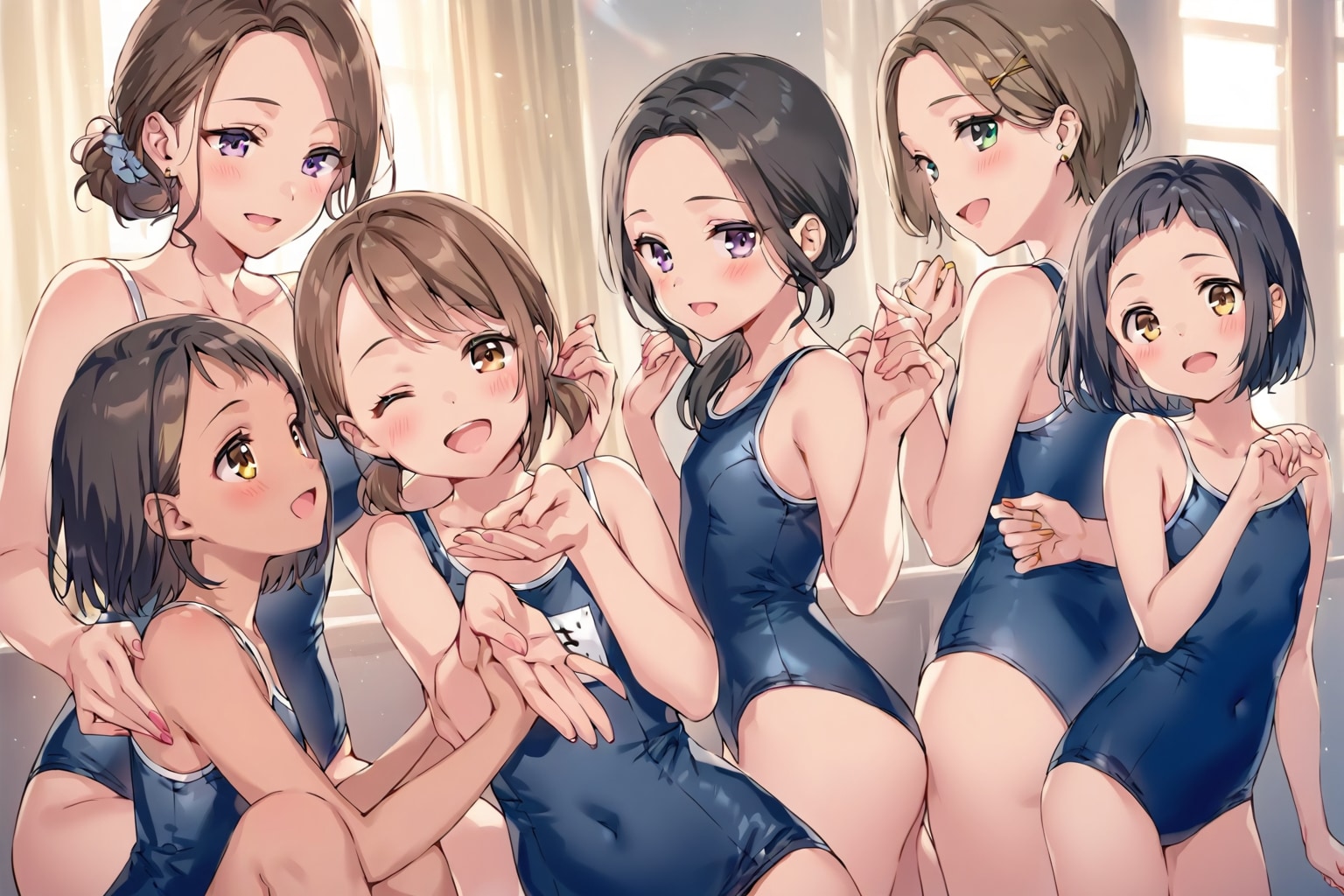 プールの授業前