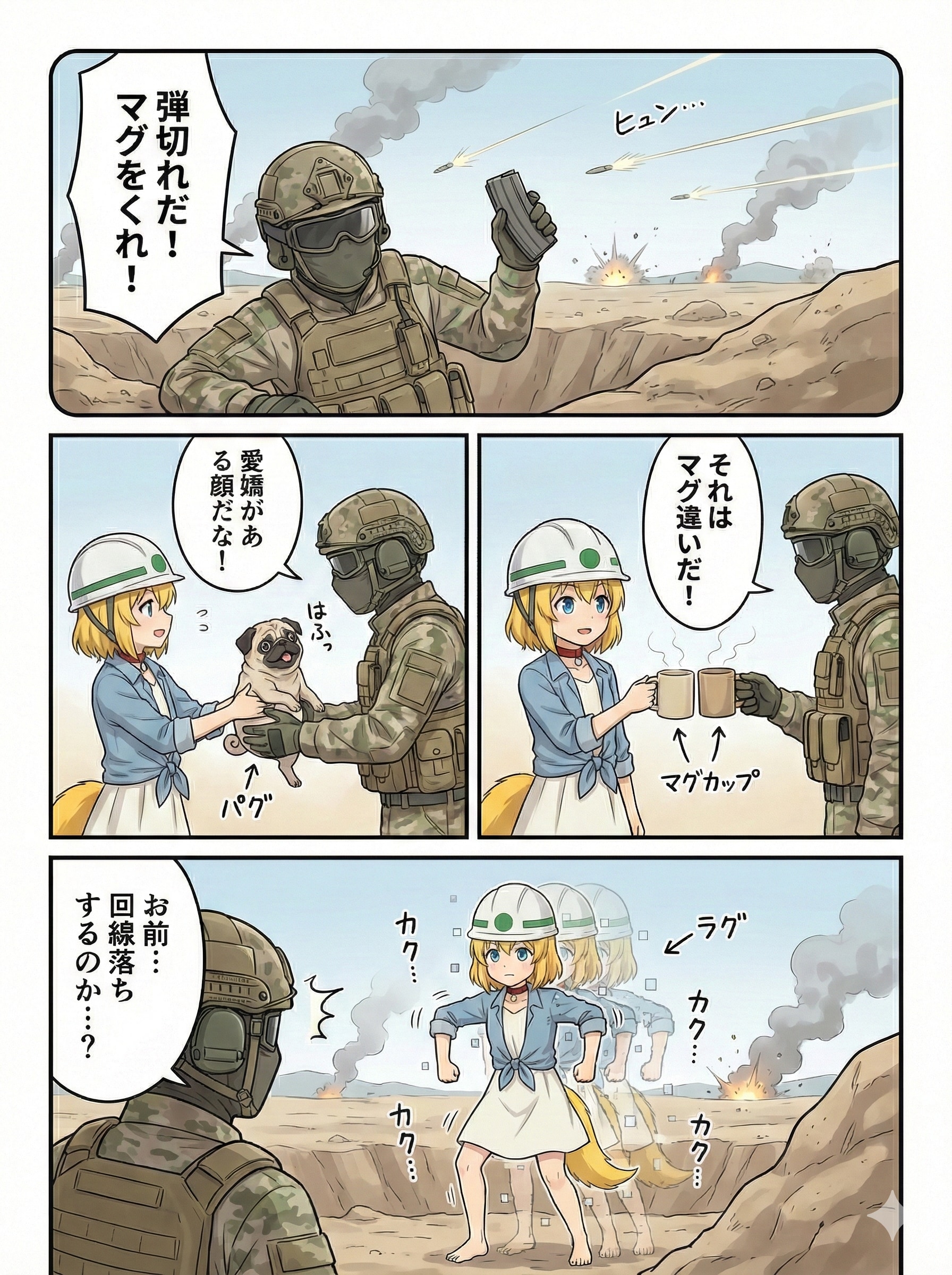 戦場をいたずらに混乱させるキツネ | の人気AIイラスト・グラビア