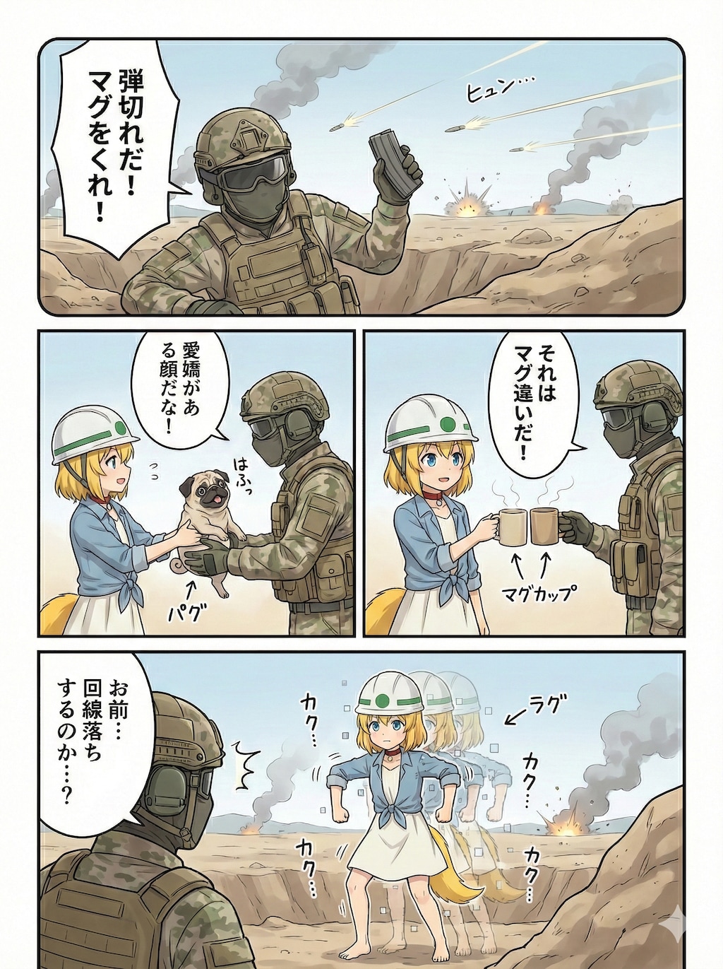 戦場をいたずらに混乱させるキツネ