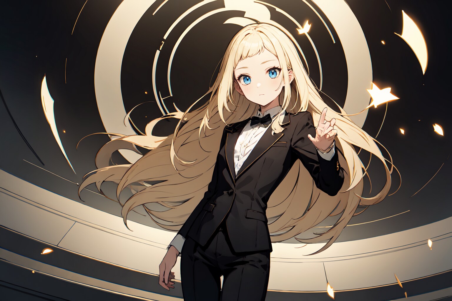 金髪碧眼タキシード女子 | の人気AIイラスト・グラビア