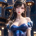 54. Date with Kyrie Canaan, Blue evening dress. 2枚目