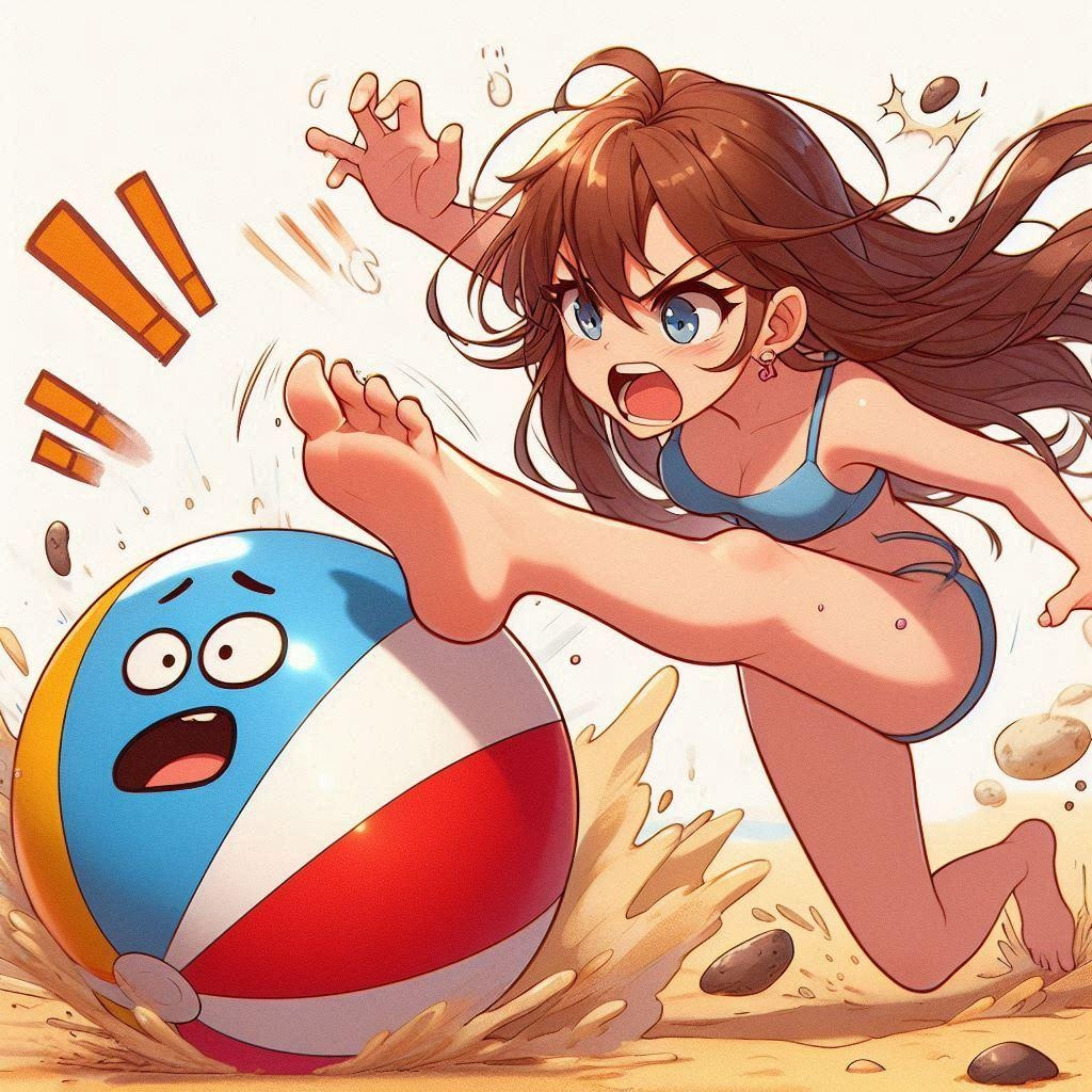 ボールに八つ当たりｗ