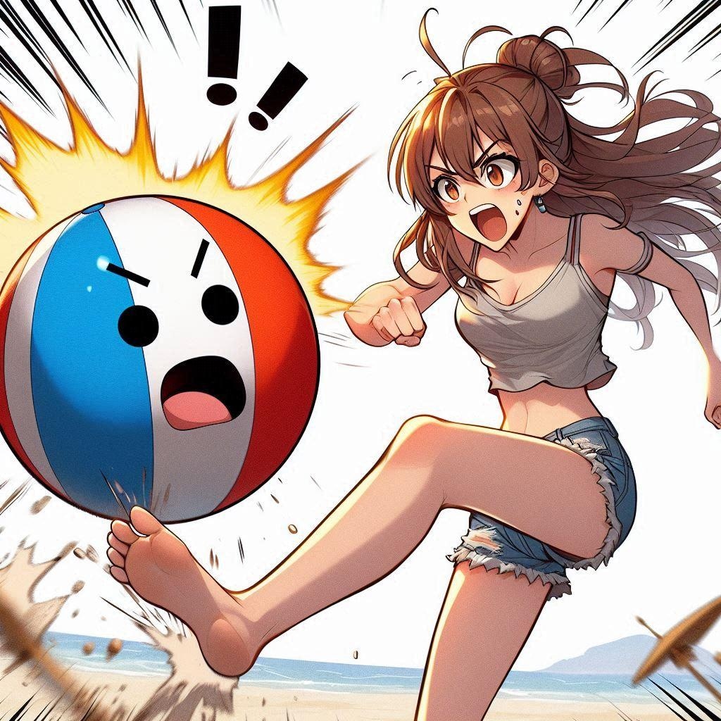 ボールに八つ当たりｗ