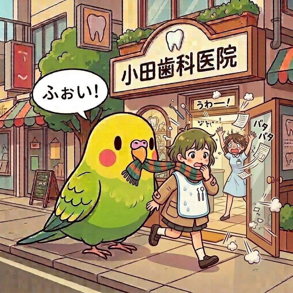 逃げた患者を捕まえるインコ