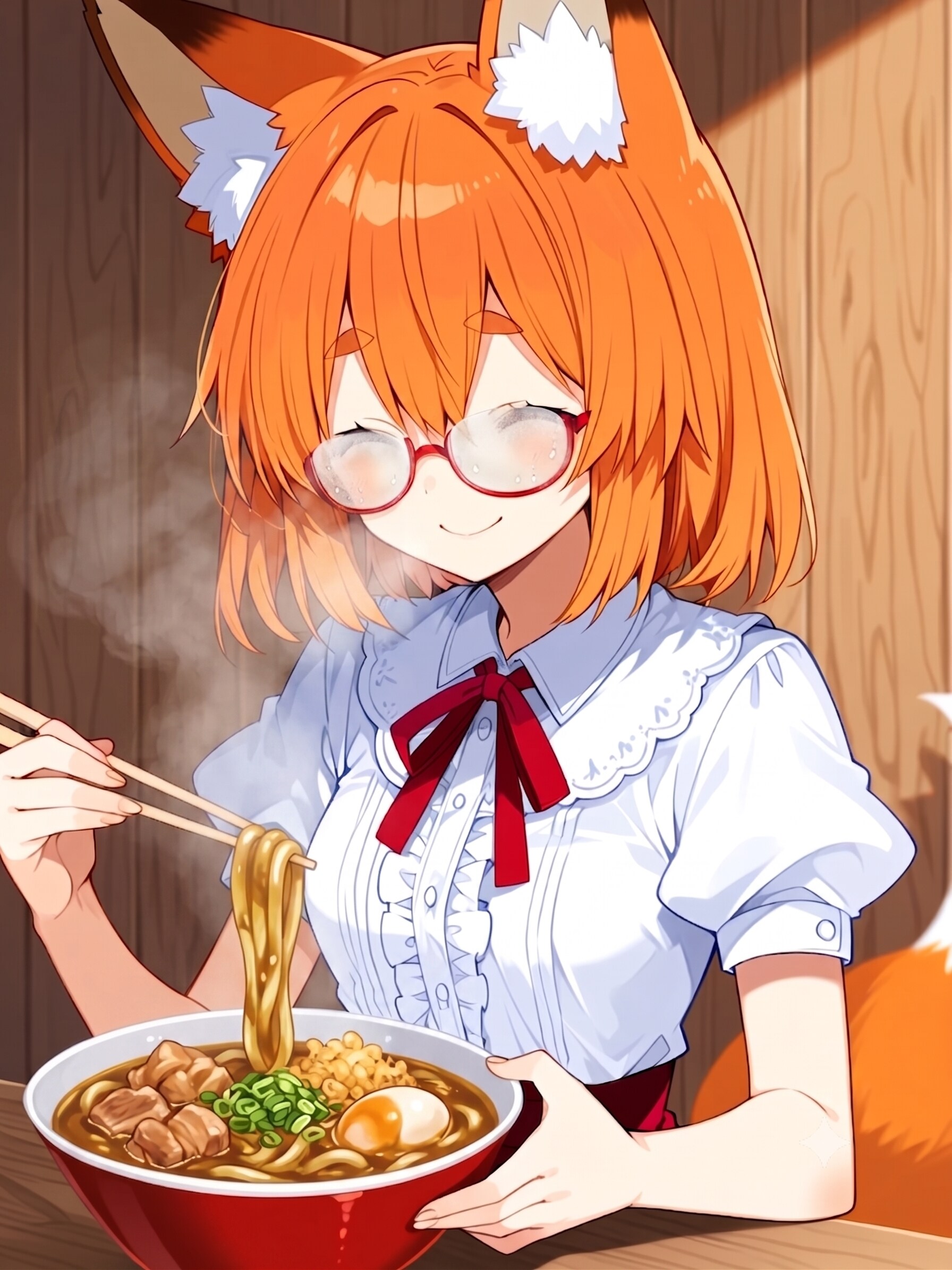 カレーうどんと あやか嬢