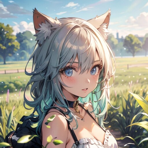 草原のケモ耳TOPAZちゃん | の人気AIイラスト・グラビア