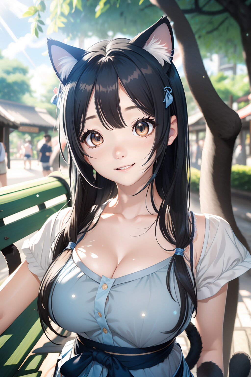 いつものままでいいって言うから，耳と尻尾隠さずに来たけど大丈夫？