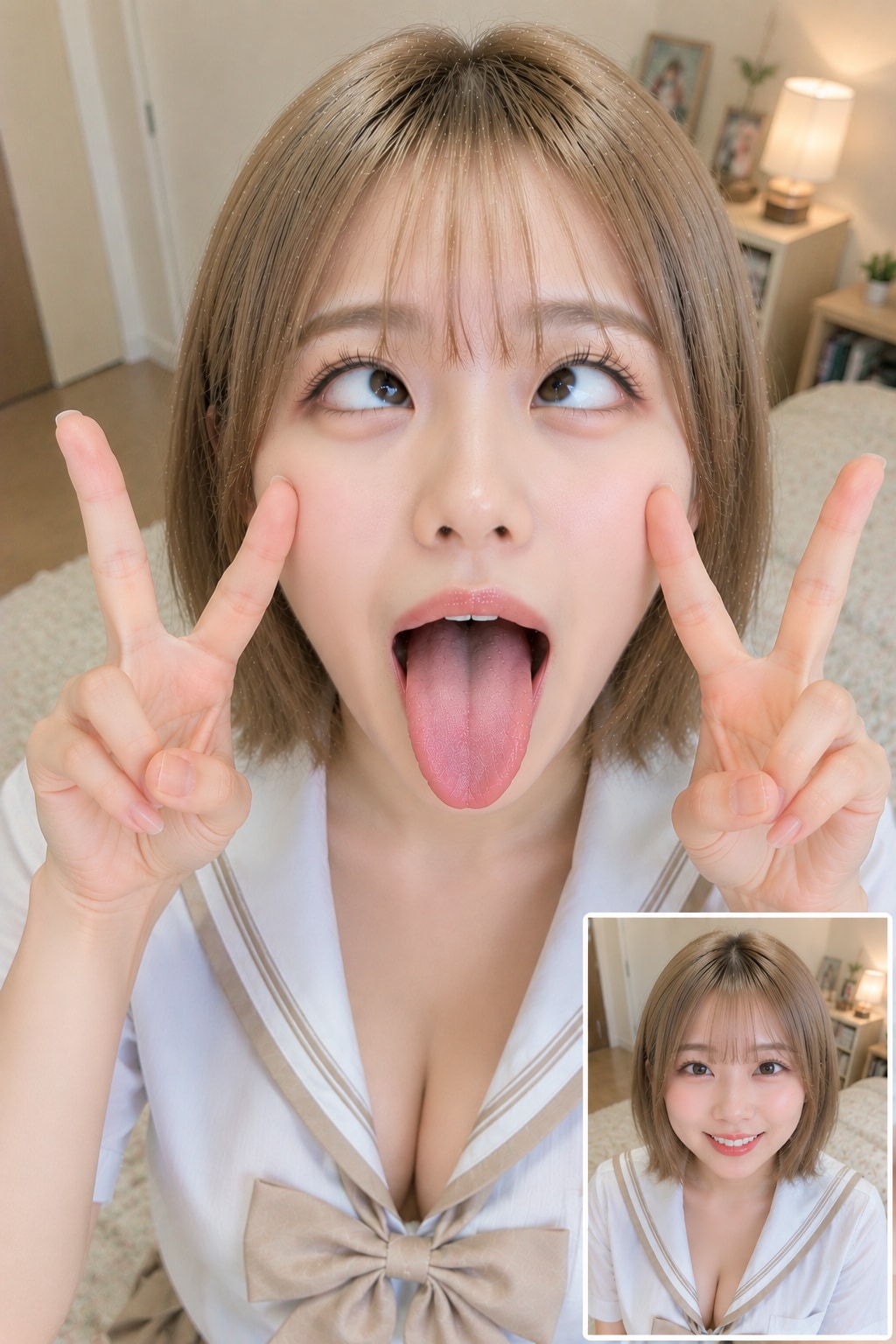 アへ顔ダブルピース Ver.2