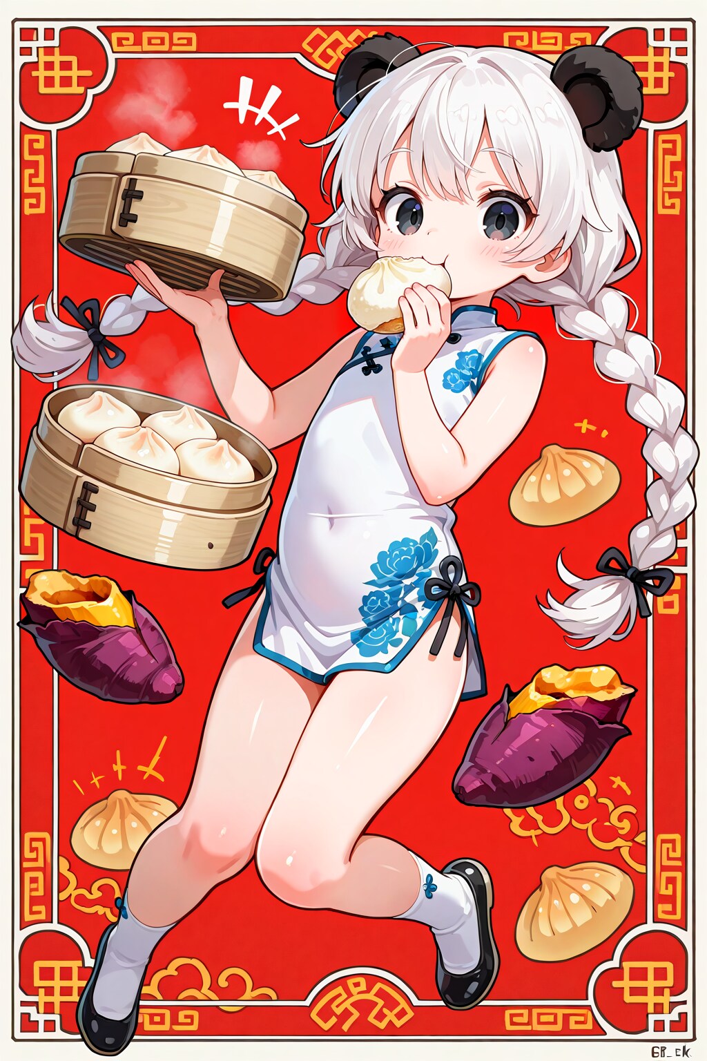年末年始はよ蒸かしでせっかくだから俺はこの赤の背景を選ぶぜ！