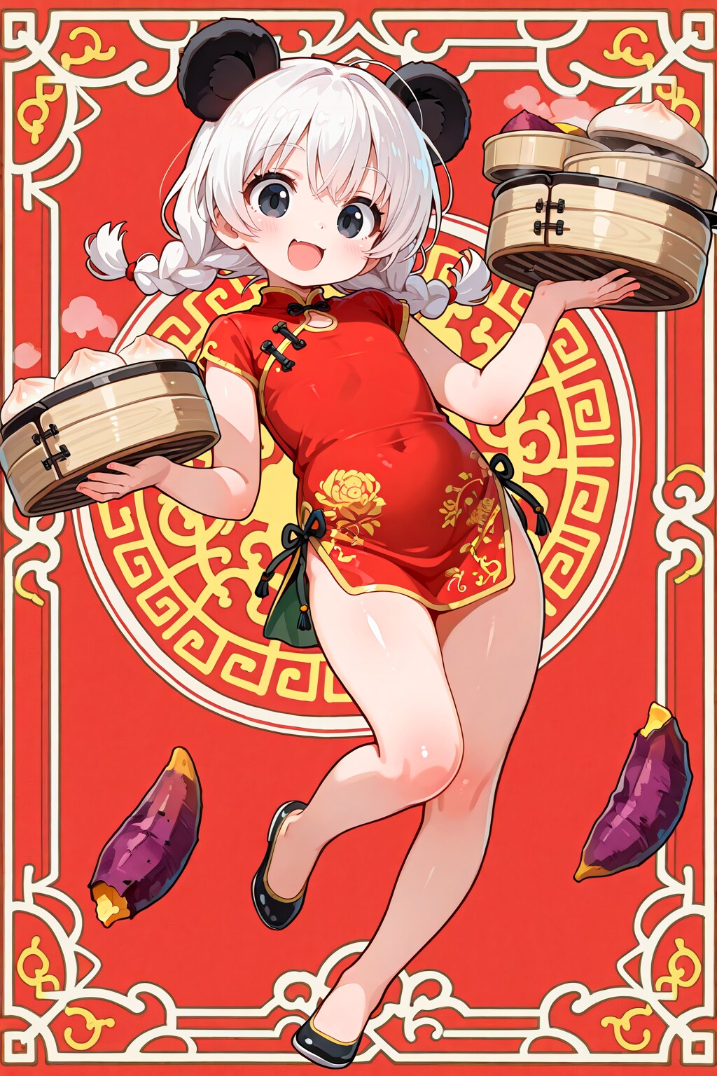 年末年始はよ蒸かしでせっかくだから俺はこの赤の背景を選ぶぜ！