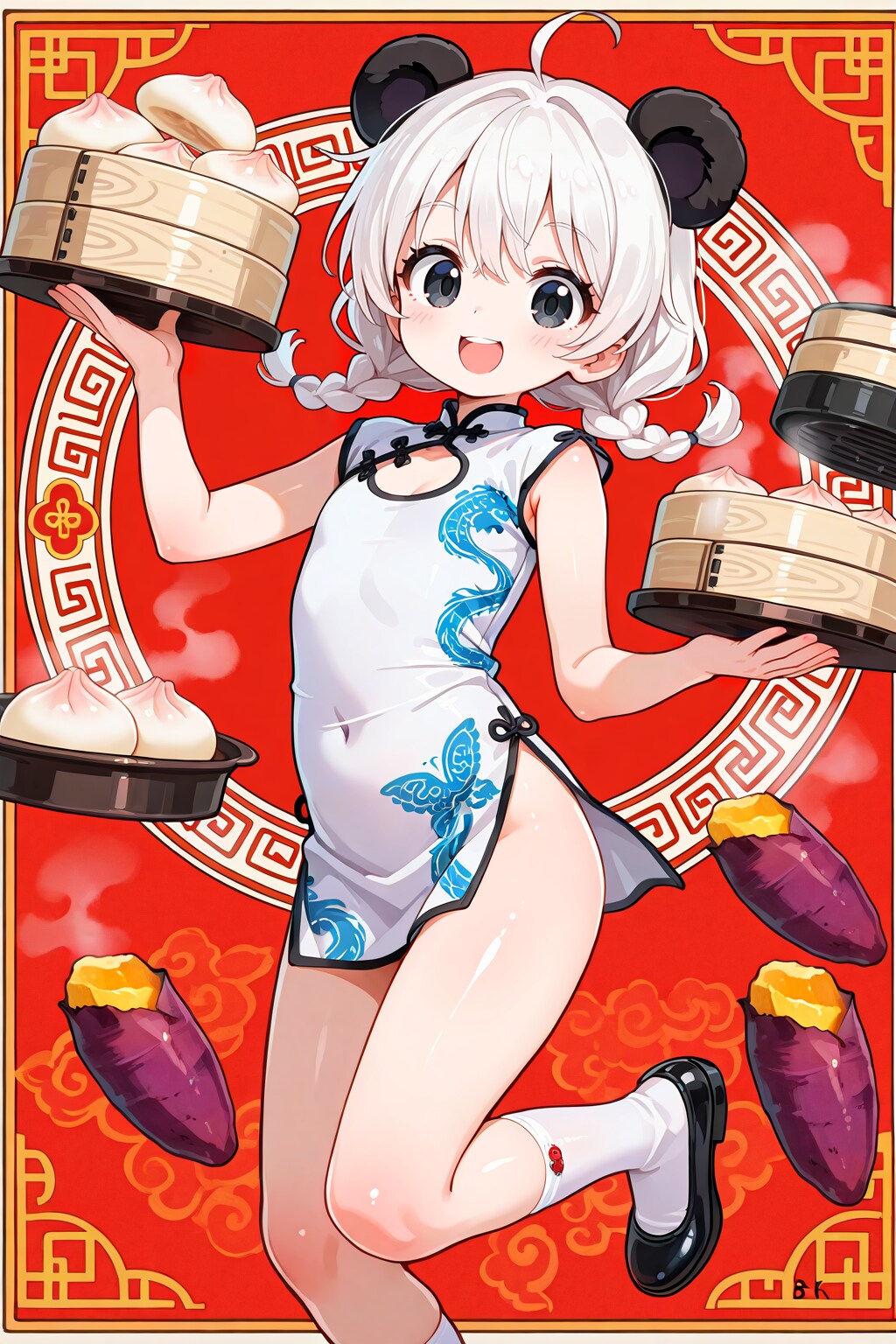年末年始はよ蒸かしでせっかくだから俺はこの赤の背景を選ぶぜ！
