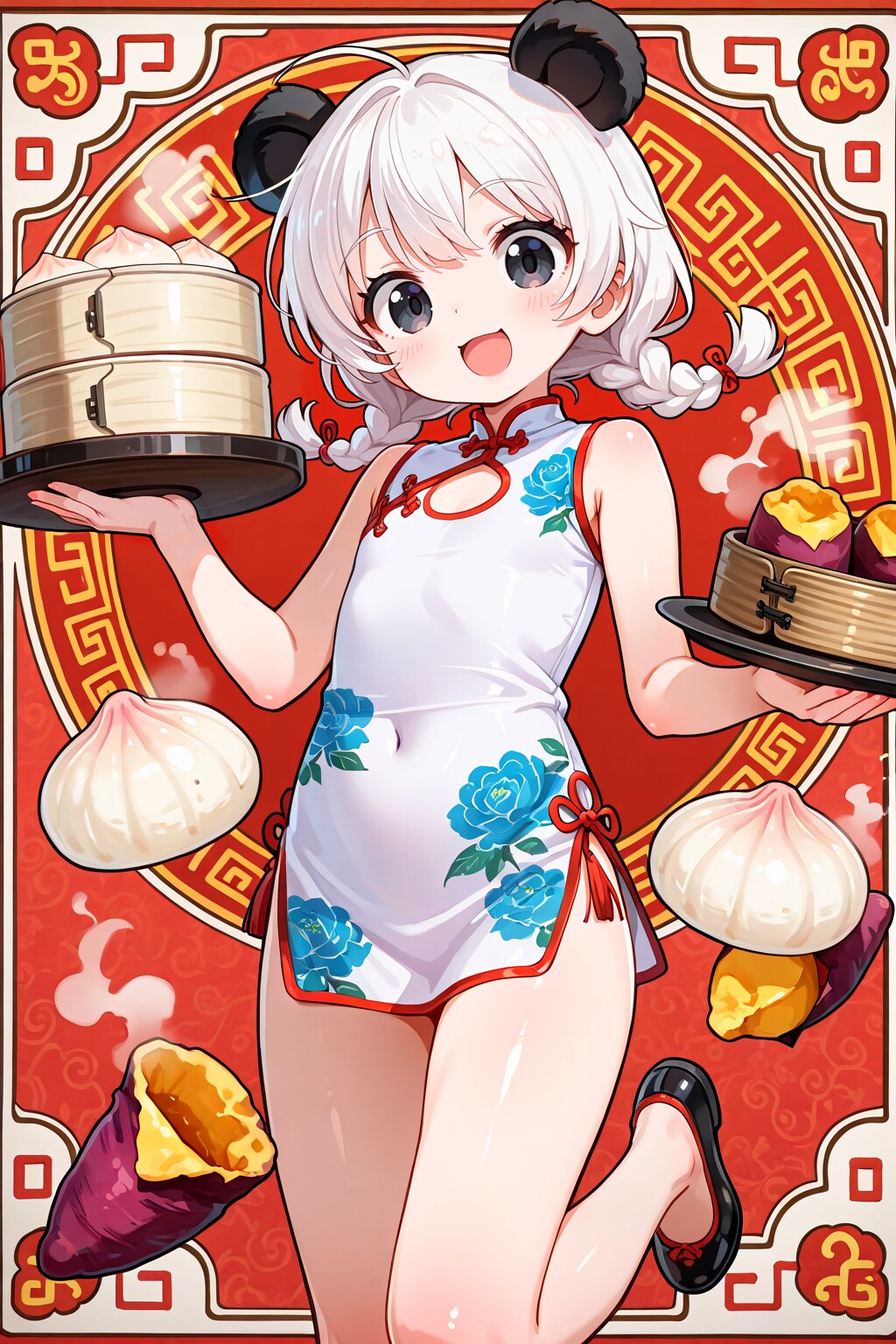 年末年始はよ蒸かしでせっかくだから俺はこの赤の背景を選ぶぜ！