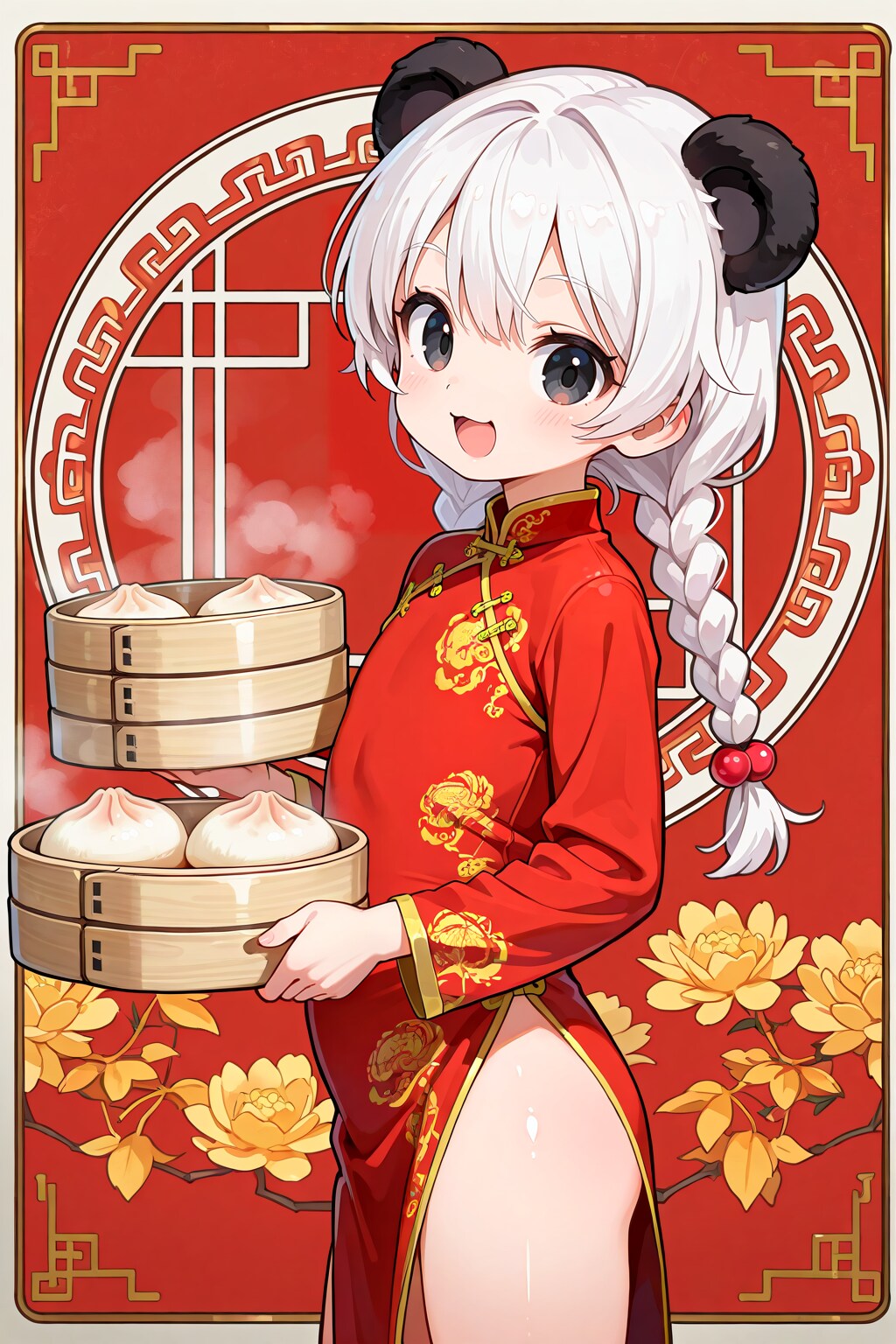 年末年始はよ蒸かしでせっかくだから俺はこの赤の背景を選ぶぜ！