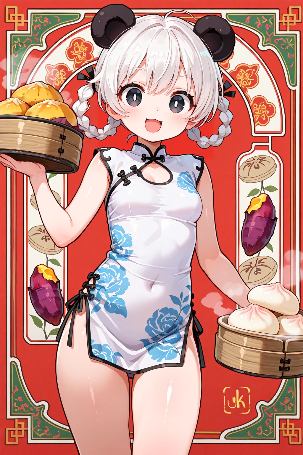 年末年始はよ蒸かしでせっかくだから俺はこの赤の背景を選ぶぜ！