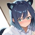 尻尾が抜けなくなった黒川あかね 2枚目