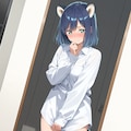 尻尾が抜けなくなった黒川あかね 3枚目