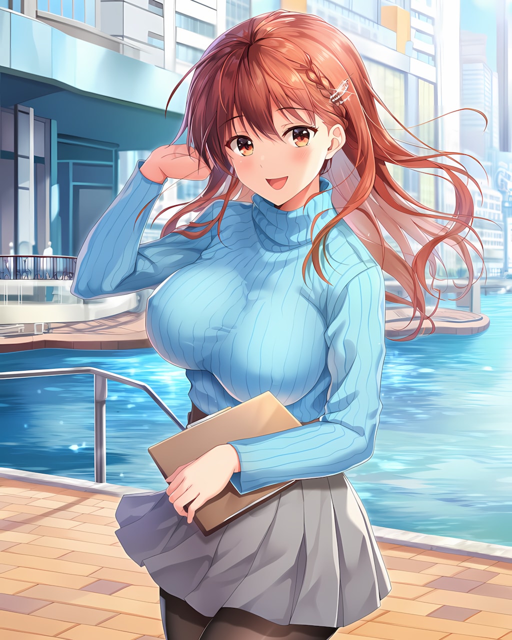 🌿水辺を歩く爽やか通勤✨春のオフィスコーデ💼