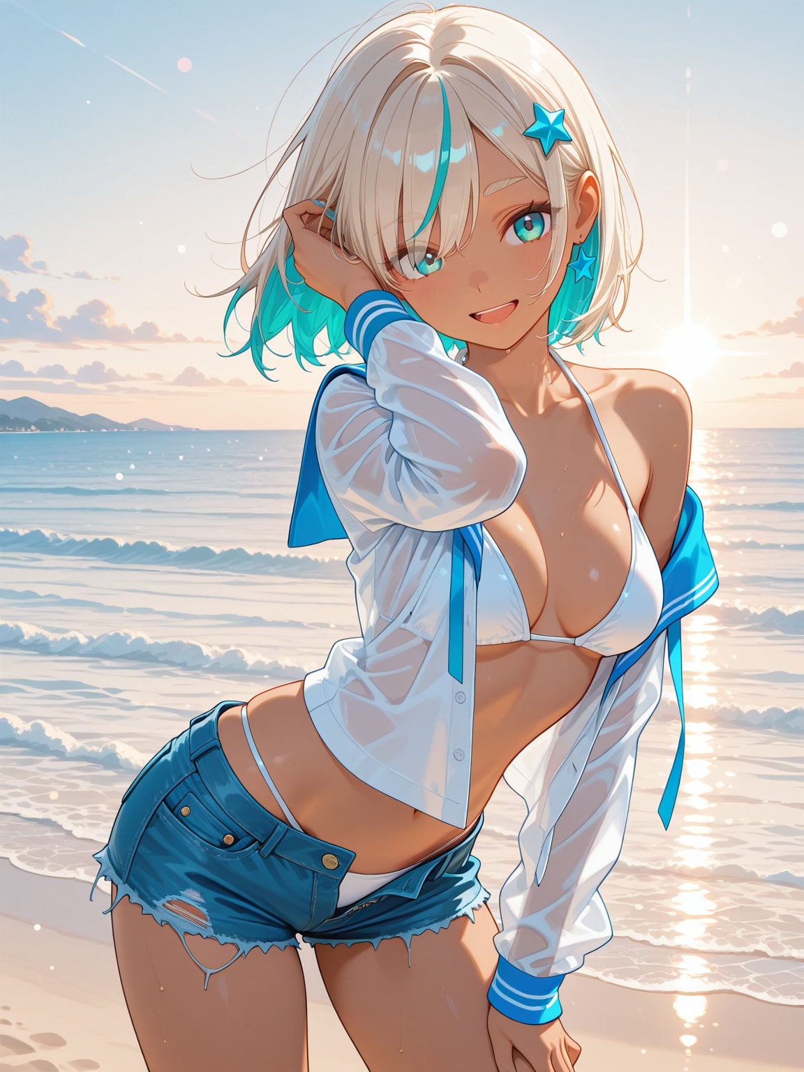海岸にて