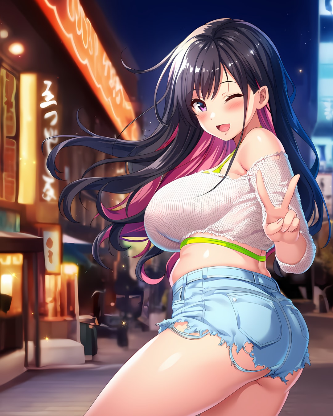 🌃ネオン輝く夜の街へ✨リナとサタデーナイト💖