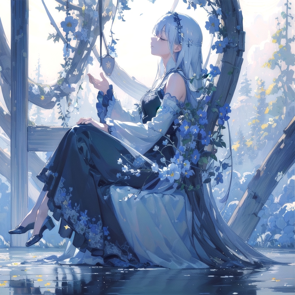 瞑想少女