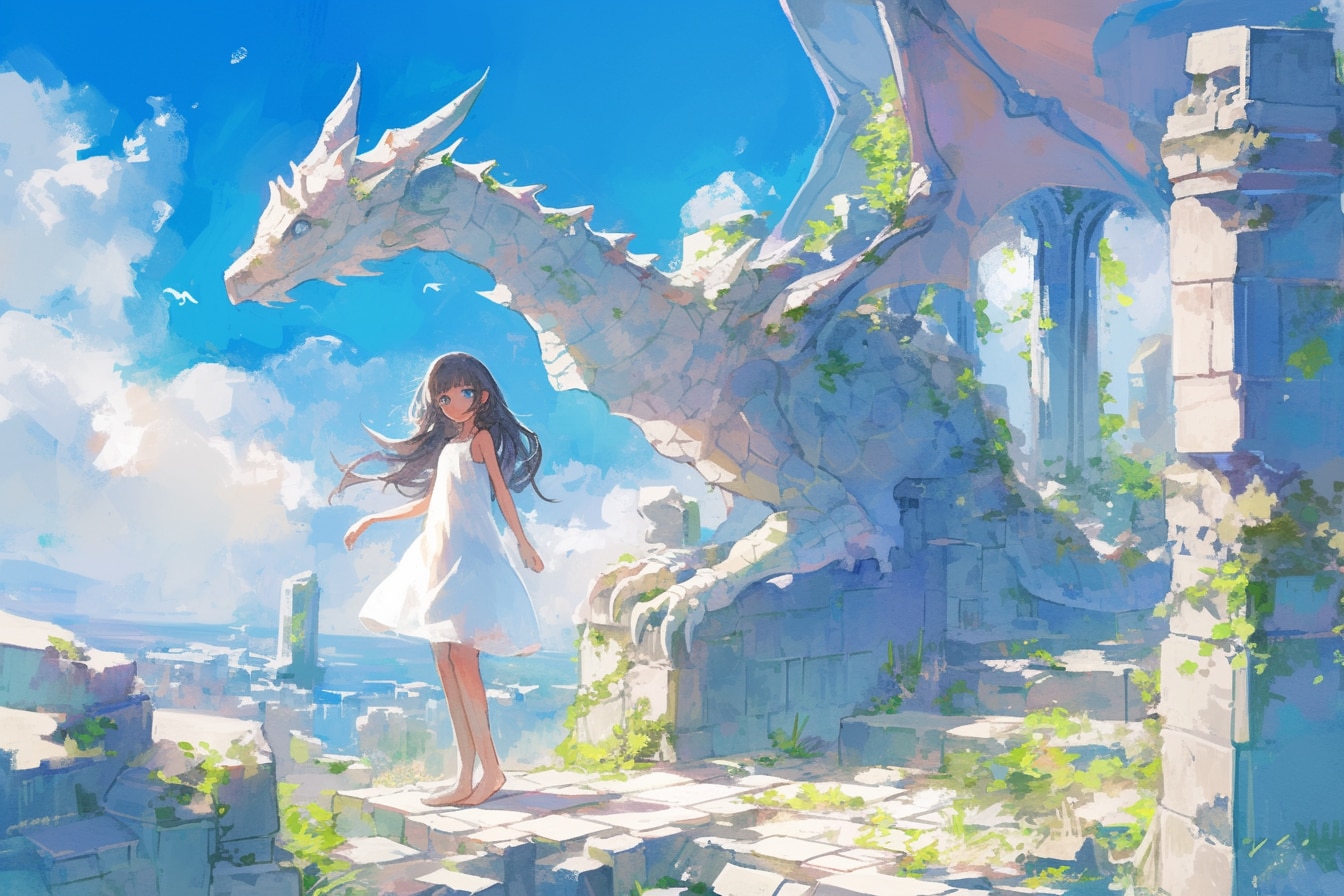 ドラゴンと少女（竜騎士）127 | の人気AIイラスト・グラビア