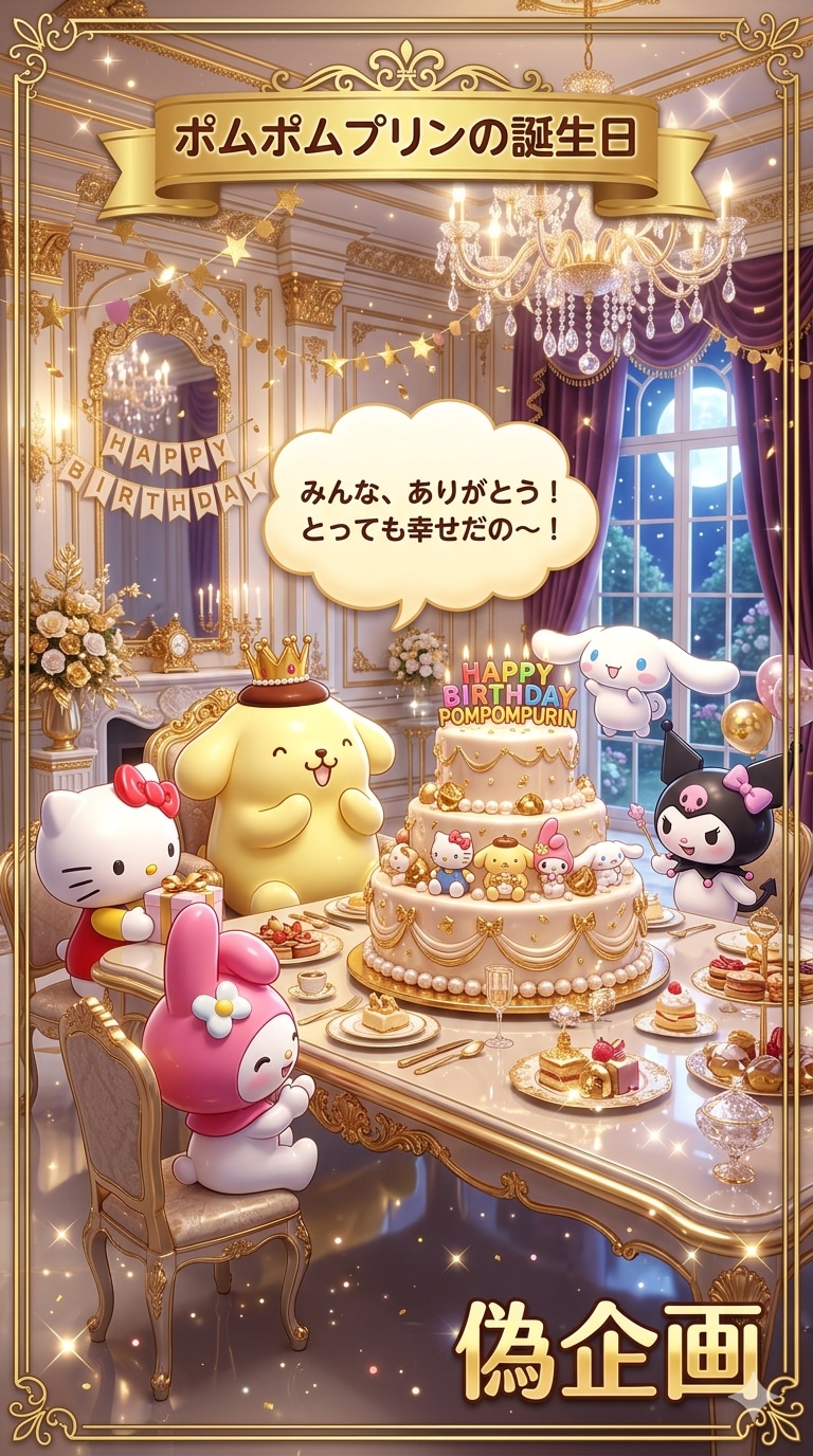 ポムポムプリンの誕生日 | の人気AIイラスト・グラビア