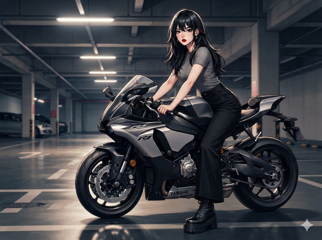 バイクと少女