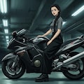 バイクと少女 2枚目
