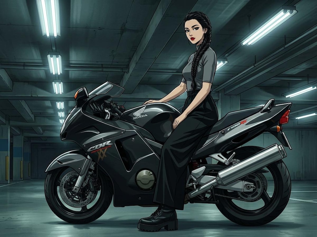 バイクと少女