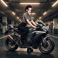 バイクと少女 7枚目