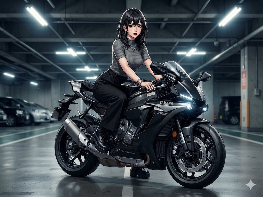 バイクと少女
