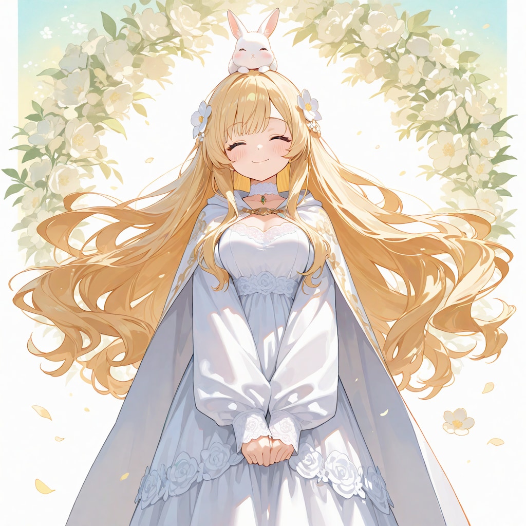 お花とうさぎさんと姫様