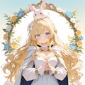 お花とうさぎさんと姫様 2枚目