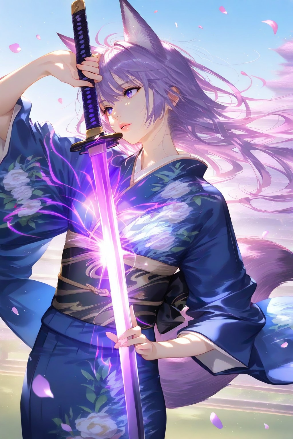 ツルヒメ(妖狐＋刀) | の人気AIイラスト・グラビア