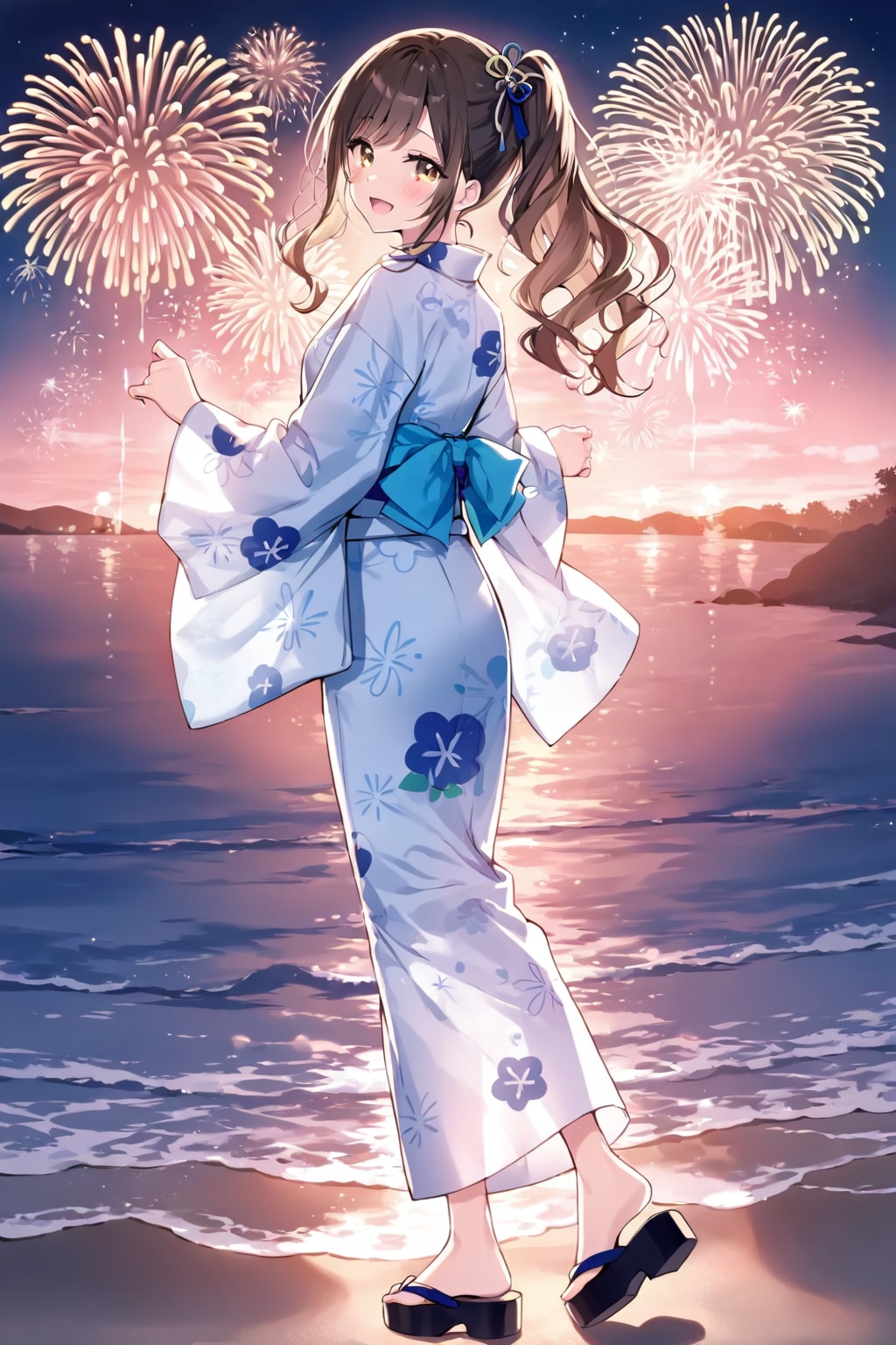 花火を見るのは、浴衣だよね。