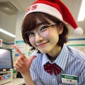 サンタ帽の店員さん 5枚目