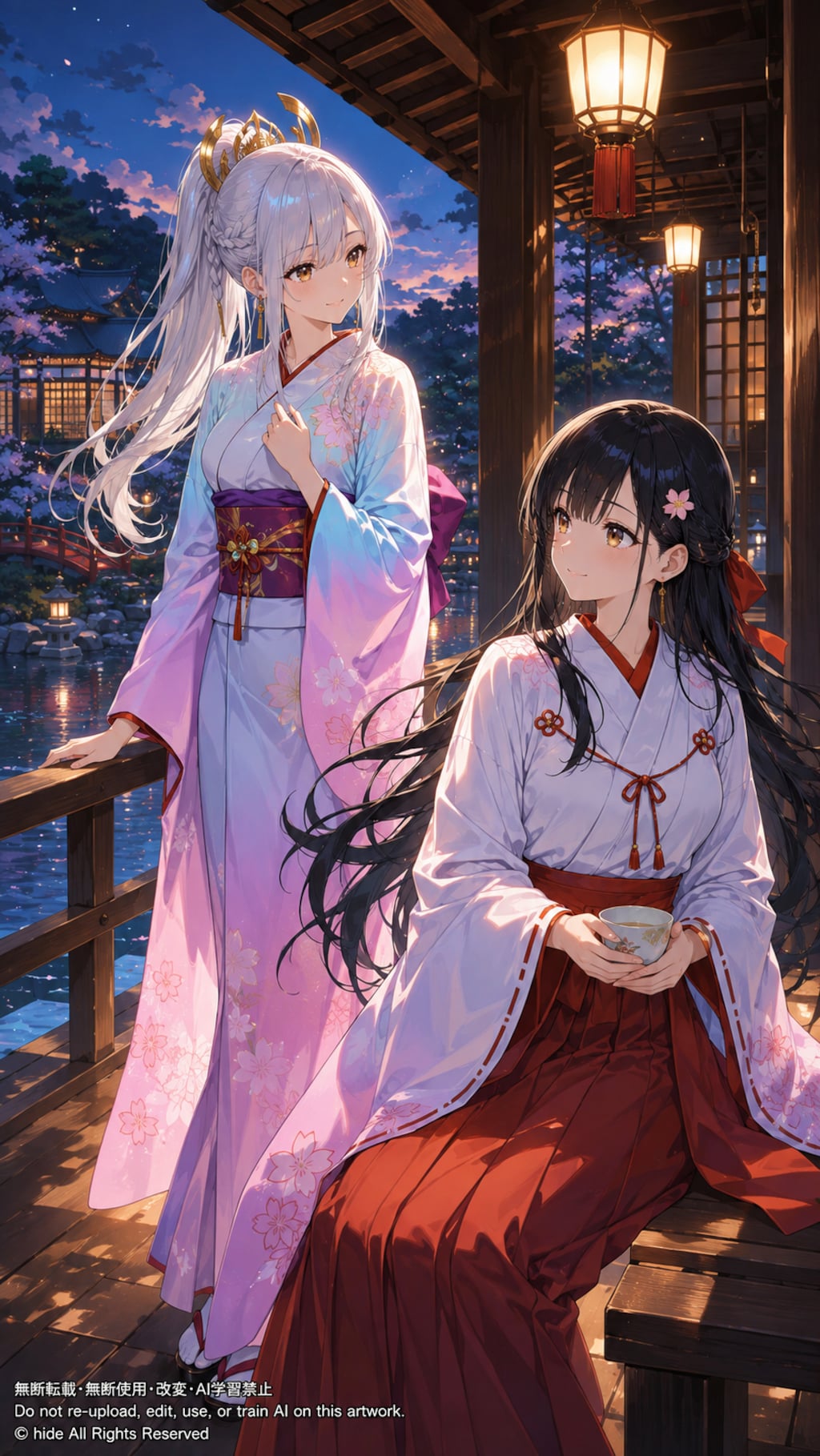 🏮 神楽さんとイザナミさん、夜の縁側で