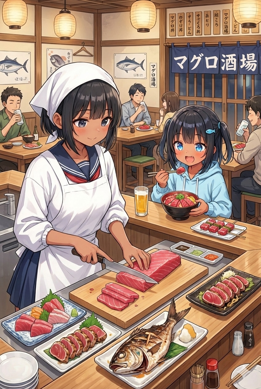 本マグロ追跡同好会プロデュース『マグロ酒場』 | の人気AIイラスト・グラビア