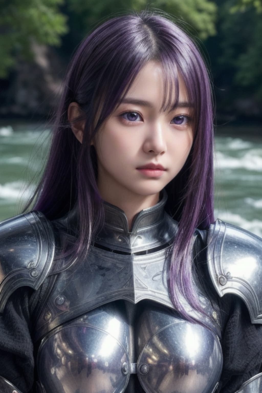 川を渡るおぱ戦士