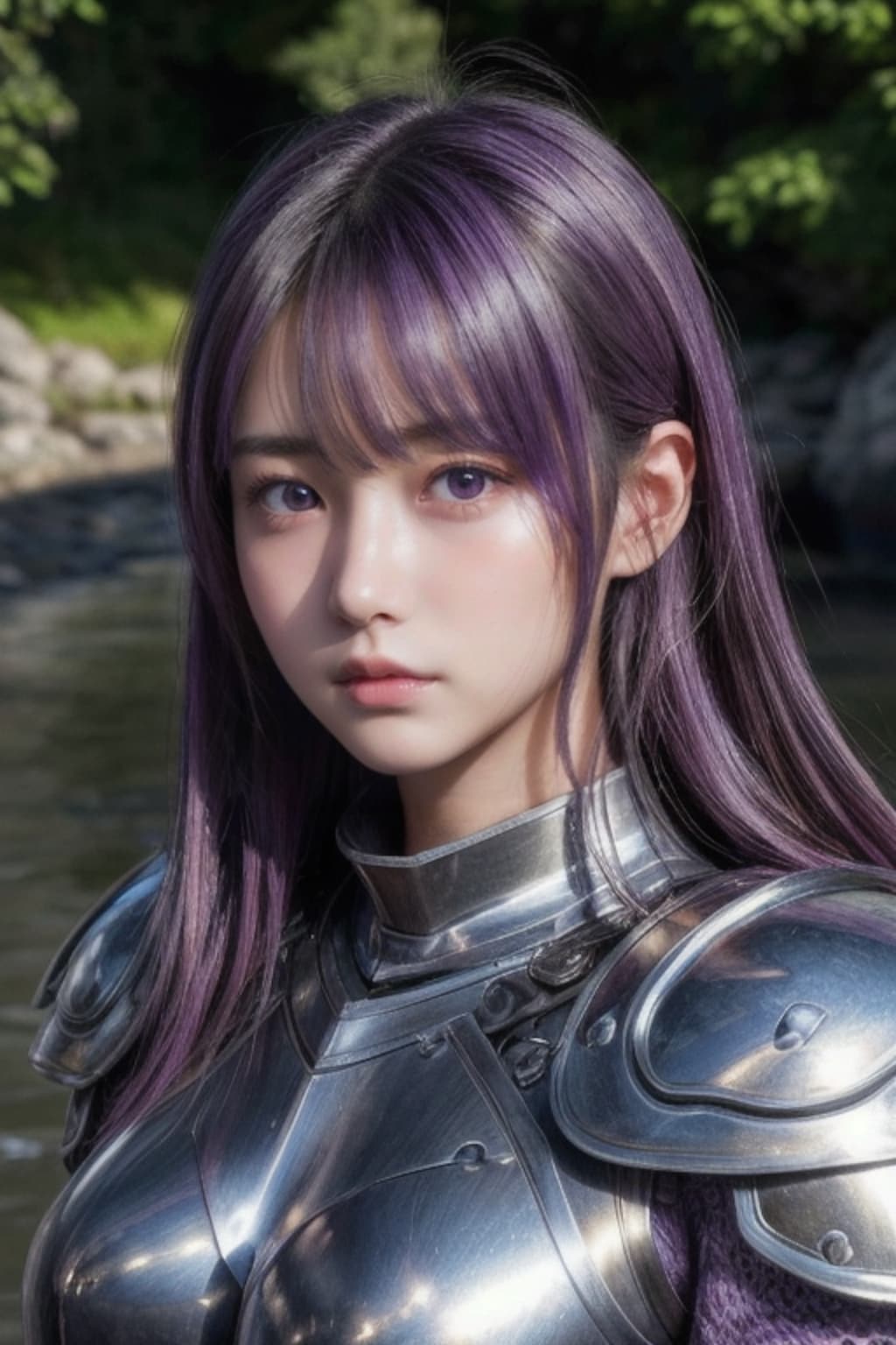 川を渡るおぱ戦士