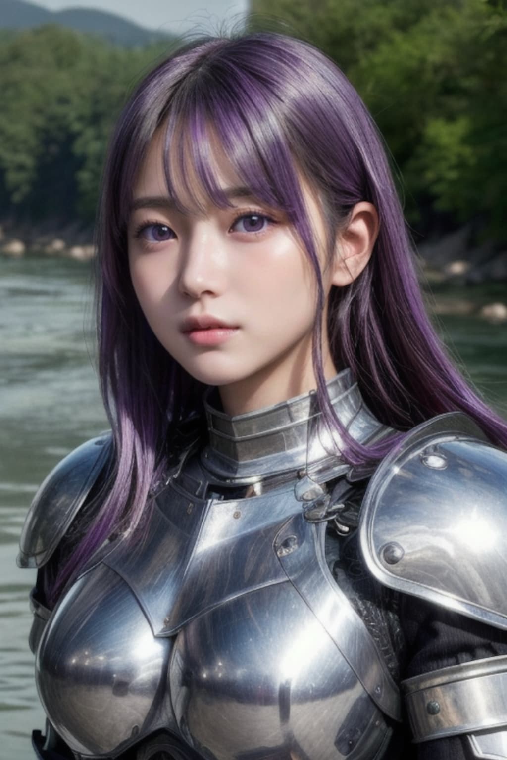 川を渡るおぱ戦士