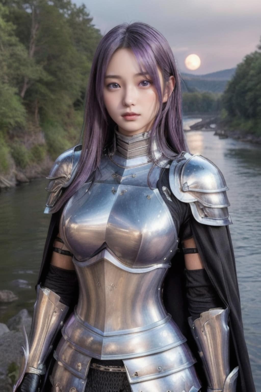 川を渡るおぱ戦士