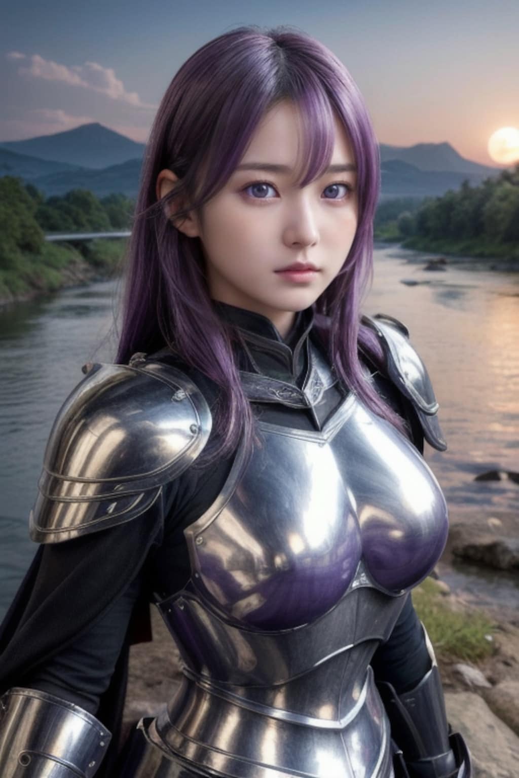 川を渡るおぱ戦士