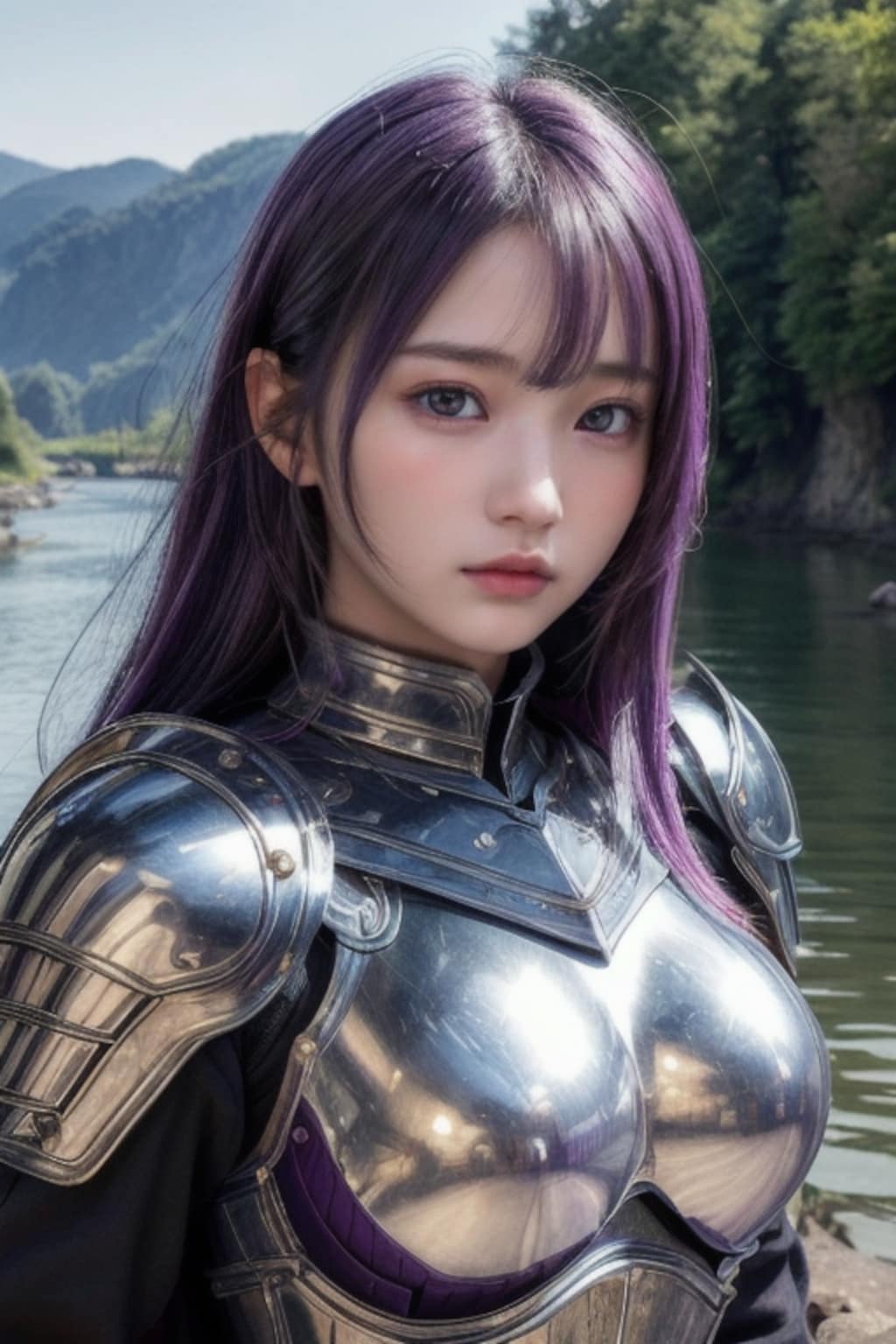 川を渡るおぱ戦士