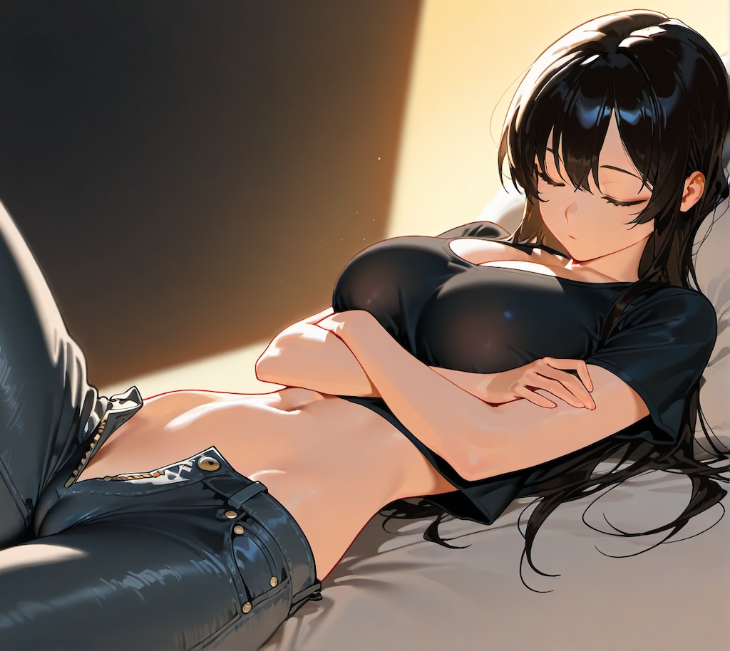 お腹出して寝る