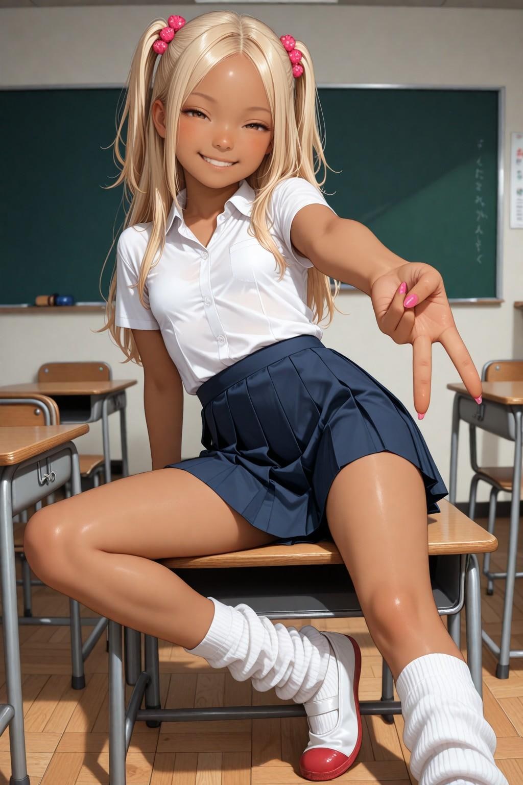 オタク君をからかう貧乳ギャル