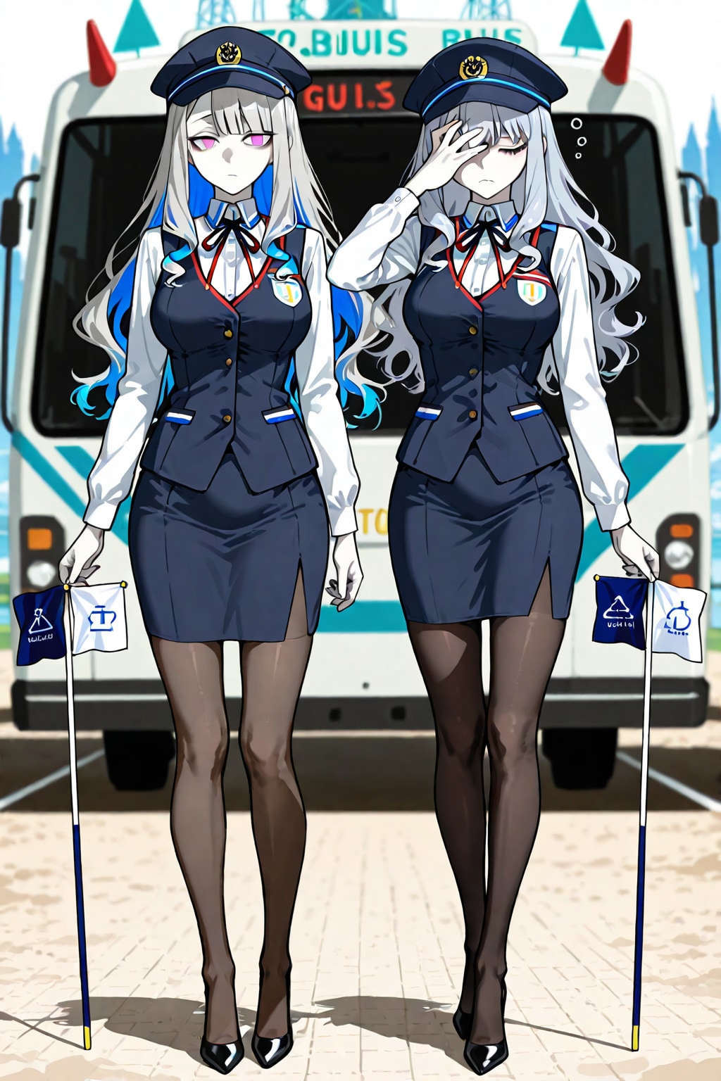 双子バスガイド