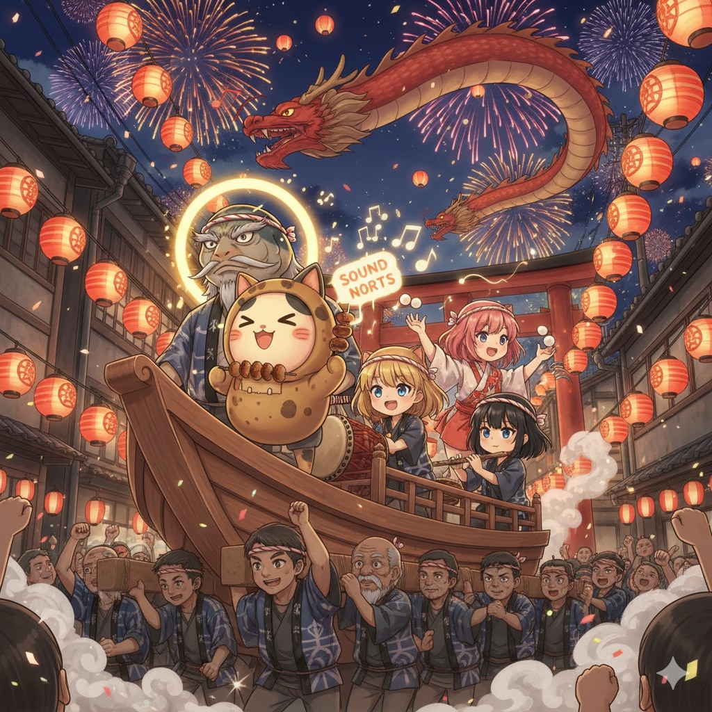 小説『にゃらんち祭り絵巻』【ニャンノ世界】